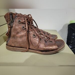 A.S.98 REGAL Gladiator METALLIC Lace-Up Sandals 39